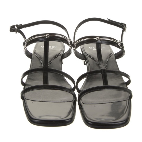 Gucci Horsebit Accent Leather Slingback Sandals | Womens EU39 - Picture 3 of 5
